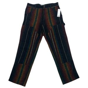 BDG Men’s 34x30 Blanket Stripe Double Knee Pants Multicolor Workwear NWT